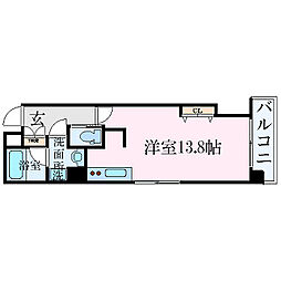 リブマックスムーン ワンルームの間取図画像