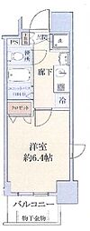プレサンス鶴舞公園WEST 1Kの間取図画像