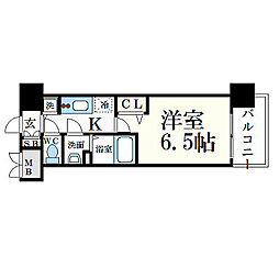 プレサンス名古屋ステーションサティナ 1Kの間取図画像
