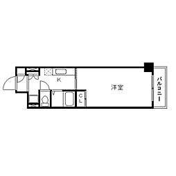 HF久屋大通レジデンス 1Kの間取図画像