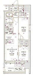オープンレジデンシア名古屋RISE 2LDKの間取図画像