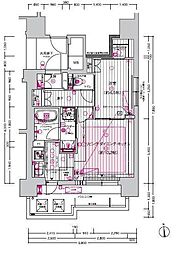 プレサンスロジェ金山駅前 1LDKの間取図画像