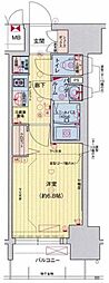 プレサンス名古屋駅ゲート 1Kの間取図画像