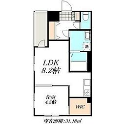 Move名城公園 1LDKの間取図画像