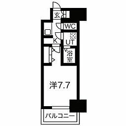 メイクス名駅太閤 1Kの間取図画像