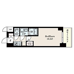 S-RESIDENCE熱田 1Kの間取図画像