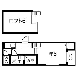 ライカート新栄 1Kの間取図画像