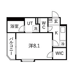 ベルビレッジ覚王山 1Kの間取図画像
