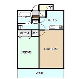 Ceres志賀本通 1LDKの間取図画像