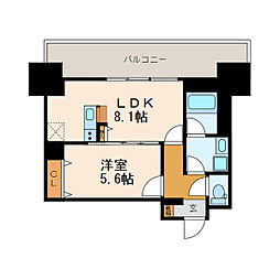 プレミアムコート葵 1LDKの間取図画像