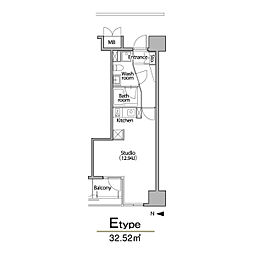 グランアベニュー栄 ワンルームの間取図画像