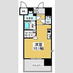 エスペランサ葵 ワンルームの間取図画像