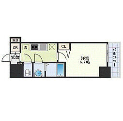ディアレイシャス浅間町ステーションフロント 1Kの間取図画像