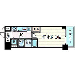 プレサンス名古屋STATIONアブソリュート 1Kの間取図画像