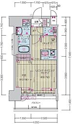 プレサンス桜山駅前アフォード 1LDKの間取図画像