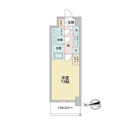 S-RESIDENCE志賀本通 1Kの間取図画像