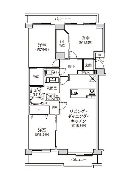 間取りを拡大表示