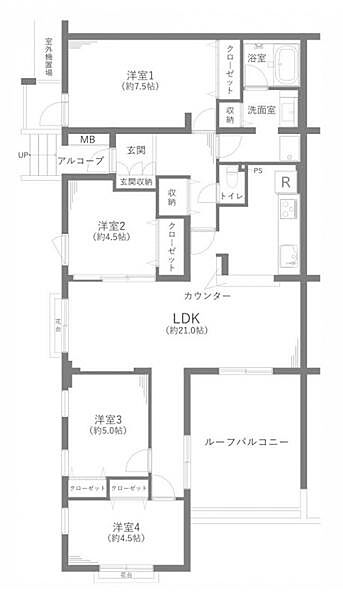 間取りを拡大表示