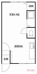 緑町ハイツ 1DKの間取図画像