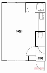 アルハンブラ ワンルームの間取図画像