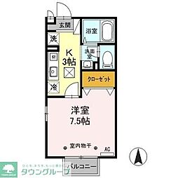 メゾン・ド・K 1Kの間取図画像