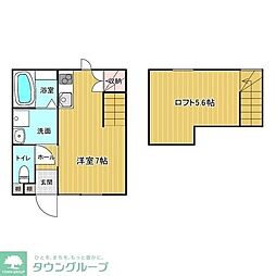 ウィステリア ワンルームの間取図画像