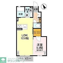 エルヴィエント 1LDKの間取図画像