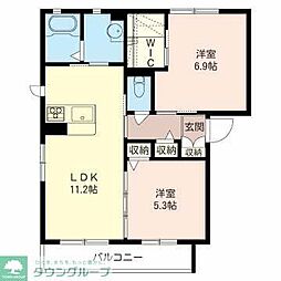 アイランドA 2LDKの間取図画像