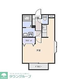 ジュネスコート 1Kの間取図画像