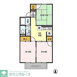 メゾンファミール 3DKの間取図画像
