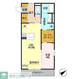 ハイグレードみずほ野 1LDKの間取図画像