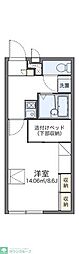 レオパレスウッドランド 1Kの間取図画像