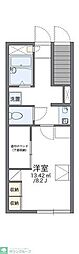 レオパレスジェラルディン 1Kの間取図画像