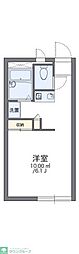 レオパレスコルヌイエ 1Kの間取図画像