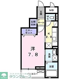 メゾン葵 1Kの間取図画像