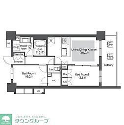 コンフォリア成増グリーンサイド 2LDKの間取図画像
