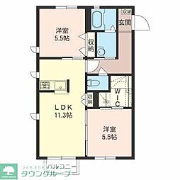 シュシュ・ド・メゾン2 2LDKの間取図画像