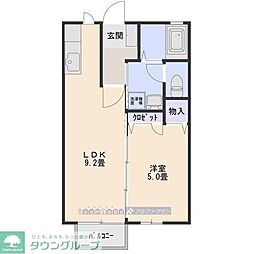 ホクレアの丘H 1LDKの間取図画像