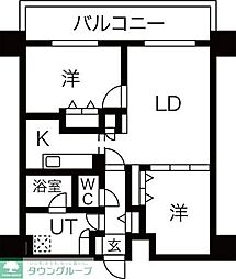 アーバンポイント高崎 2LDKの間取図画像