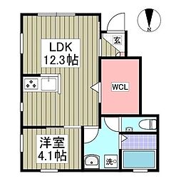 ＡＮＩＭＡＬ　ＫＩＮＧＤＯＭ 1階1LDKの間取り