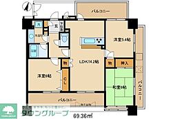 ラシーナ高崎 3LDKの間取図画像