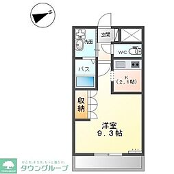 カテリーナ 1Kの間取図画像