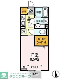 コモドA 1Kの間取図画像