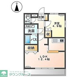 雅1 1LDKの間取図画像