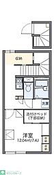 レオパレスフォーレスト2 1Kの間取図画像