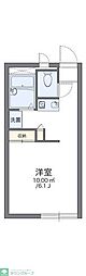 レオパレスアロマ 1Kの間取図画像