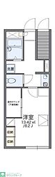 レオパレスセドナ 1Kの間取図画像