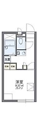 レオパレスエクレール 1Kの間取図画像