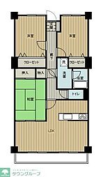 ローズガーデン前橋 3LDKの間取図画像