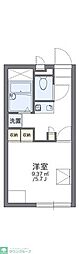 レオパレスCuteA 1Kの間取図画像